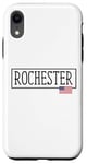 Coque pour iPhone XR Rochester City Drapeau USA Voyage US Amérique Femmes Hommes