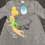 DISNEY TINKERBELL FAIRIES OUTFIT GREY TUNIC TOP T-SHIRT BLACK LEGGINGS 4-5 YEARS