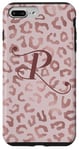 iPhone 7 Plus/8 Plus Letter P Initial Leopard Rose Pink Cheetah Monogram Case