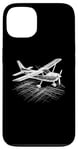 Coque pour iPhone 13 Avion à hélice 3D Wireframe - Amoureux d'avion vintage