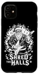 iPhone 11 Shred The Halls Christmas Rocker Santa Rock Guitarist Case