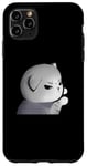 Coque pour iPhone 11 Pro Max Chat gris en colère amusant, Love Kawaii Cats