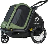 Hamax Pluto M Dog Trailer Green/Black, One Size