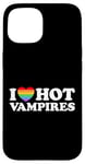 Coque pour iPhone 15 J'aime Hot Vampire Funny Vampiric Blood Book Gay Fan Pride