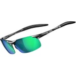 ATTCL Homme Lunettes de Soleil Polarisées Sports Lunette De Soleil Polarisé Al-Mg métal Cadre super léger8-177 black-Green