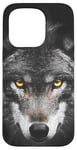 iPhone 15 Pro Wolf Lovers Black Wolf Wild Animal Lovers Wolf Illustration Case