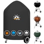 Zettum Kettle BBQ Cover for Weber 57 CM - 600D Charcoal Grill Cover for Weber Barbecue, Heavy Duty & Waterproof Covers for Weber 57 CM Master Touch Charcoal Grill, Original Kettle Grill(Φ63x88cm)