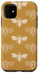 Coque pour iPhone 11 Beige beige neutre motif abeilles