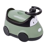 THERMOBABY - Pot Ludique VOITURE - Pot pour Bébé Amusant - Toilette Enfant - Pot Design Voiture avec Volant - Pot d’Apprentissage de la Propreté - Vert sauge - 18+ mois