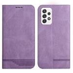 Rostsant Coque Samsung A73 5G Housse de Cuir PU Portefeuille Magnétique Etui de Protection pour Samsung Galaxy A73 5G - Violet