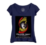 T-Shirt Femme Col Echancré Frenzy Vieille Affiche De Film Horreur Rétro Poster Cinéma Vintage