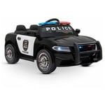 Voiture de police électrique 2x 30W - marche AV/AR, Gyrophares et Mégaphone