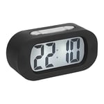 Karlsson - Horloge Réveil Caoutchouc - Silicone - Noir - H7 x L14 x P5 cm