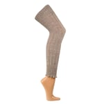 Naturkost Overknee Benvärmare med Ull & Alpackaull - Beige - 1 Stk