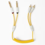 LR RCA to 2xLarge MO Jack 40-50cm Pineapple Yellow