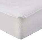 Protection de literie Forme Housse - enduit PVC- jupe ajustable en jersey 25 cm - OURSON - Blanc A0 - 160 x 200