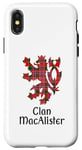 Coque pour iPhone X/XS Clan MacAlister Tartan Nom de famille écossais Scotland