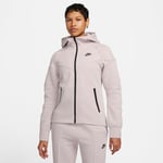 Nike Luvtröja NSW Tech Fleece 24 Vindjacka - Lila/Svart Dam, storlek X-Small