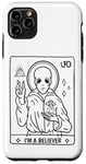 Coque pour iPhone 11 Pro Max Alien Believer Carte de tarot OVNI Mystique Sci-Fi Space Art