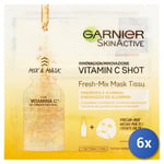 6x Garnier Face Mask Vitamin Tissue Energizing