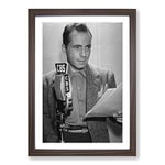 Big Box Art Humphrey Bogart Framed Wall Art Picture Print Ready to Hang, Walnut A2 (62 x 45 cm)