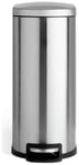 Habitat 40 Litre Brushed Finish Slim Pedal Bin -Black/Silver Silver