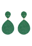 Monte Carlo Earrings Gold Emerald Zircon