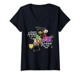 Womens Halloween There's Room On My Broom For You Too Teacher V-Neck T-Shirt