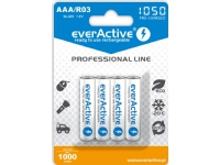 Everactive EVHRL03-1050, Laddningsbart batteri, AAA, Nickel-metallhydrid (NiMH), 1,2 V, 4 styck, 1050 mAh