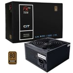 CiT FX Pro V2 700W Power Supply Non Modular 80 Plus Bronze PSU Black