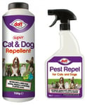 Doff Cat Dog Repellent Granules Deterrent Fouling Lawn Spray 1 Litre Home Garden