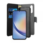 Puro Samsung Galaxy A35 Fodral Wallet Detachable 2 in 1 Svart