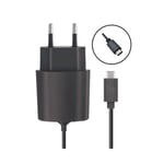 Forever 2.1A väggladdare med USB-C-kabel Svart