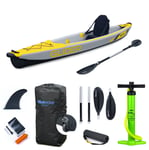 GLIDER Inflatable Single Drop-Stitch Kayak Bluewave Kayaks Accessories Yellow