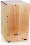 Pyle - Cajon, Full Size Cajon Drum Box, Beat Box Instrument, Jam Acoustic Cajons with birchwood strings, Big Wooden Box Drum, Percussion Box Playing Surface w/Internal Guitar Strings, Deep Bass