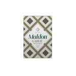 Maldon Garlic Sea Salt Flakes, blended with Wild and Roasted Garlic - Take simple dishes to the next level - Fantastic Flavour - Unique Pyramid-Shaped Sea Salt Flakes- 100g Box