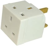 Electric Plug Adapters 2 Way UK Mains 3 Pin 240v CDL Micro Double Adapter 13 amp