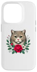 iPhone 14 Pro Roses Flowers Napoleon Cat Minuet Cat Case