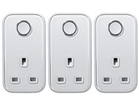 Hive Active Smart Plug with Signal Booster Feature, 3 Pack , White