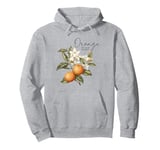 Orange You Glad We Met? Vintage Fruit Pun Valentine Pullover Hoodie