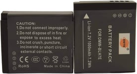 2-Pack Rechange Batterie pour Panasonic DMW-BLH7 DMW-BLH7E DMW-BLH7GK DMW-BLH7PP Lumix DMC-GM1 DMC-GM1D DMC-GM1K DMC-GM1KD DMC-GM1KEB DMC-GM1KK DMC-GM1KS DMC-GM1KW DMC-GM1S DMC-GM1W DMC-GF7K