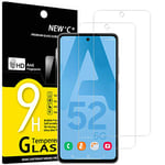 NEW'C 2 Pack Designed for Samsung Galaxy A52, A52 5G, A52S 5G Screen Protector Tempered Glass, Case Friendly Anti Scratch Bubble Free Ultra Resistant Transparent