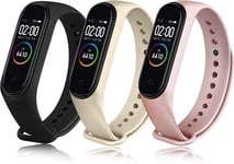 3 Pcs Bracelet Pour Xiaomi Mi Band 4/ Xiaomi Mi Band 3, Bracelet Silicone Souple Respirant Nouvelle Couleur Pour Mi Band 4/ Mi Band 3 (Pack2)[Dzb130566]