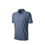 Wilson Staff Homme Polo de Golf, WILSON STAFF AUTHENTIC POLO, Polyester, Bleu Clair, Taille S, WGA700736SM