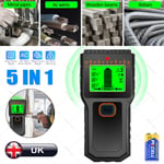 5 in 1 LCD Stud Finder Pipe Sensor Metals Wire Detector Electric Wall Scanner UK