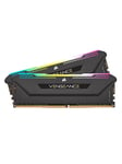 Corsair Vengeance RGB PRO SL DDR4-3600 - 16GB - CL18 - Dual Channel (2 pcs) - AMD Optimized - Svart med RGB