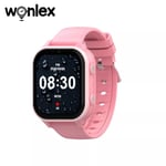 Montre Intelligente Wonlex Pour Enfants,Montre-Bracelet Intelligente,Prise En Charge De Whatsapppig Kt19pro,Android 8.0,Caméra Vidéo,Téléphone Intelligent Connecté,Gps,4g - Type Pink