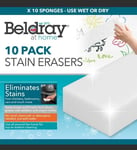 Beldray Magic Eraser Cleaning Sponge Removes Stains For Bathroom/Kitchen 10 Pack