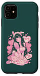 Coque pour iPhone 11 Anime Cat Girl Manga Hearts Kawaii Cute Holiday Valentines