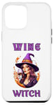 Coque pour iPhone 12 Pro Max Sorcière du vin d'Halloween buvant sa potion